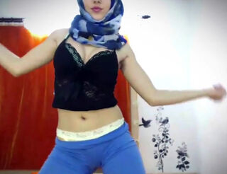 Tummy dance, web cam hijab bare
